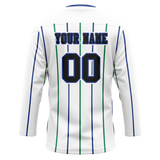 Custom Team Design White & Royal Blue Colors Design Sports Hockey Jersey HK00SJS030219