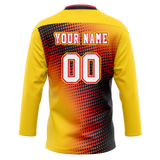 Custom Team Design Yellow & Black Colors Design Sports Hockey Jersey HK00SJS051201