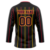 Custom Team Design Black & Red Colors Design Sports Hockey Jersey HK00VC080109