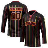 Custom Team Design Black & Red Colors Design Sports Hockey Jersey