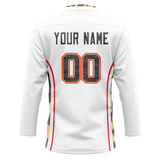 Custom Team Design White & Gray Colors Design Sports Hockey Jersey HK00VGK010203