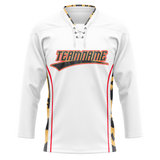 Custom Team Design White & Gray Colors Design Sports Hockey Jersey HK00SB010203