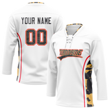 Custom Team Design White & Gray Colors Design Sports Hockey Jersey