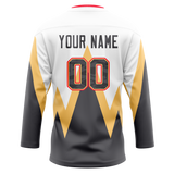 Custom Team Design White & Gray Colors Design Sports Hockey Jersey HK00VGK050203