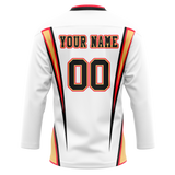 Custom Team Design White & Cream Colors Design Sports Hockey Jersey HK00SB060205