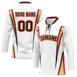 Custom Team Design White & Cream Colors Design Sports Hockey Jersey HK00SB060205