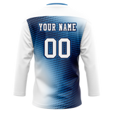 Custom Team Design White & Blue Colors Design Sports Hockey Jersey HK00WJ060220