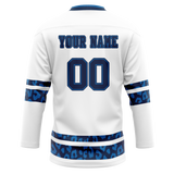 Custom Team Design White & Blue Colors Design Sports Hockey Jersey HK00WJ090220